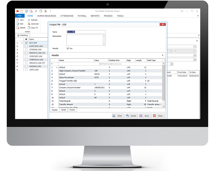 export file ebanking